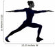 Warrior Pose Yoga Silhouette Wall Decal
