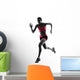 woman runner running jogger jogging  silhouette Wall Decal
