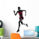 woman runner running jogger jogging  silhouette Wall Decal