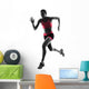 woman runner running jogger jogging  silhouette Wall Decal