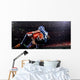 American football player in action at game time Wall Mural