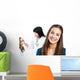 Teen Girl with Braces Wall Decal