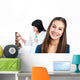 Teen Girl with Braces Wall Decal
