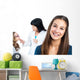 Teen Girl with Braces Wall Decal