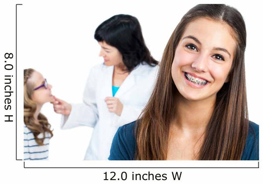 Teen Girl with Braces Wall Decal