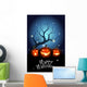 Illustration of three Jack O`Lanterns Wall Mural