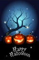 Illustration Of Three Jack O`Lanterns Wall Decal