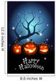Illustration of three Jack O`Lanterns Wall Mural