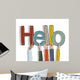 Hands Holding Word Hello Wall Decal