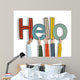 Hands Holding Word Hello Wall Decal
