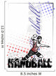 handball vector poster background Wall Mural
