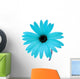 Daisy Blue Turquoise Wall Mural
