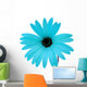 Daisy Blue Turquoise Wall Mural