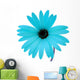 Daisy Blue Turquoise Wall Mural