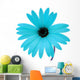 Daisy Blue Turquoise Wall Mural