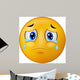 Sad Smiley Emoticon Wall Decal