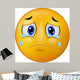 Sad Smiley Emoticon Wall Decal
