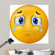 Sad Smiley Emoticon Wall Decal