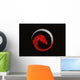 Dragon red logo vector Wall Mural