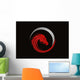 Dragon red logo vector Wall Mural