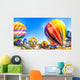 Bright Hot Air Balloons Glowing at Night Wall Mural