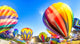 Bright Hot Air Balloons Glowing At Night Wall Decal