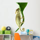 Chameleon on flower. Wall Decal