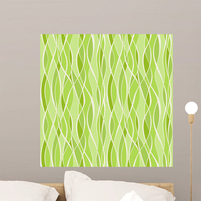 Green Seamless Texture Wall Decal shown on a wall