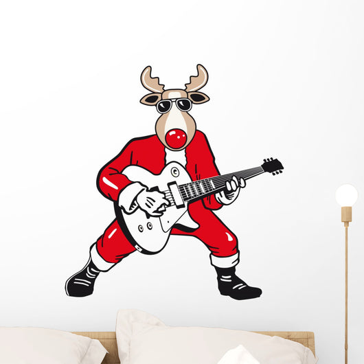 Weihnachts Rentier Rocker Wall Decal – Wallmonkeys