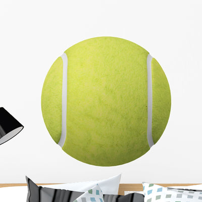 Tennis Ball Wall Decal shown on a wall