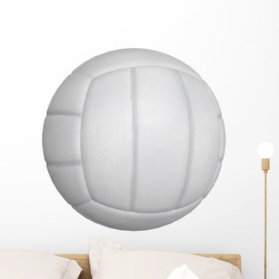 Volleyball Wall Decal shown on a wall