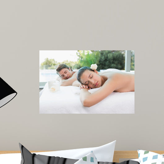 Couple Lying Massage Table Wall Decal