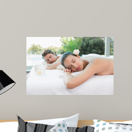 Couple Lying Massage Table Wall Decal
