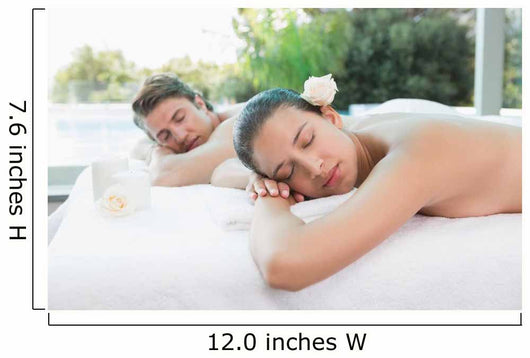 Couple Lying Massage Table Wall Decal