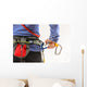 Woman wearing climbing equipment Wall Mural
