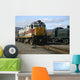Diesel Train in the rail-yard Wall Mural