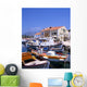 The harbour at Fiskardo on the greek island of Kefalonia Wall Mural