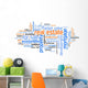 Real estete tag cloud - world cloud concept Wall Mural