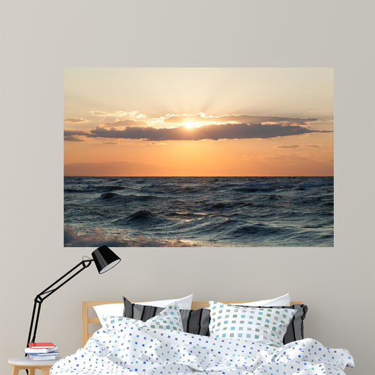 Rough Sea and Sunset Wall Decal