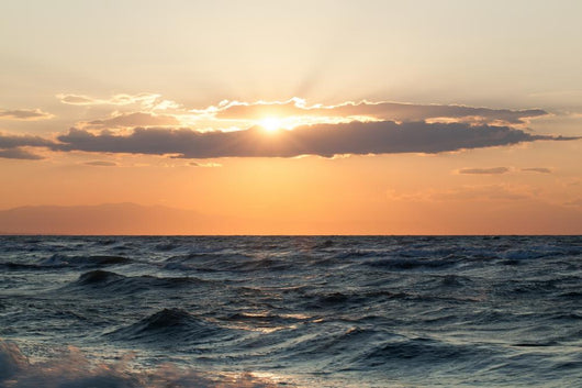 Rough Sea and Sunset Wall Decal