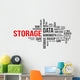 Word Cloud Storage Wall Decal