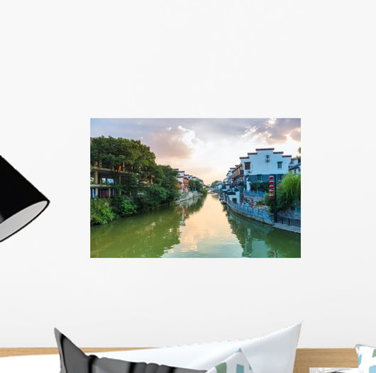 nanjing qinhuai river in sunset Wall Mural