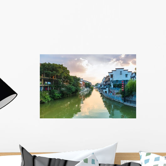 nanjing qinhuai river in sunset Wall Mural