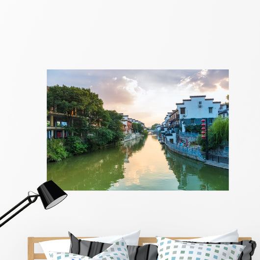 nanjing qinhuai river in sunset Wall Mural