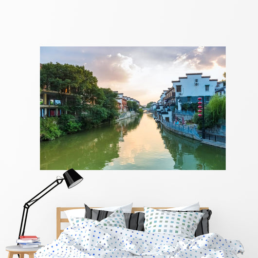 nanjing qinhuai river in sunset Wall Mural