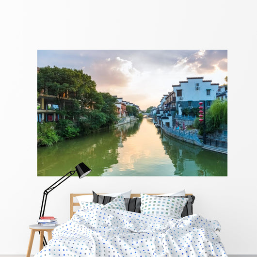 nanjing qinhuai river in sunset Wall Mural