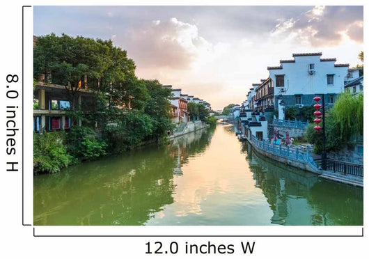 nanjing qinhuai river in sunset Wall Mural