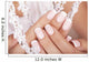 Beautiful woman's nails with french manicure. Wall Mural