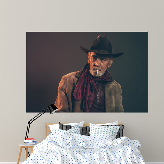 Old Rough Western Cowboy Wall Decal