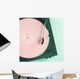 Vintage turntable with pink vinyl record Wall Mural